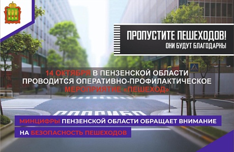 Минцифры Пензенской области обращает внимание на безопасность пешеходов